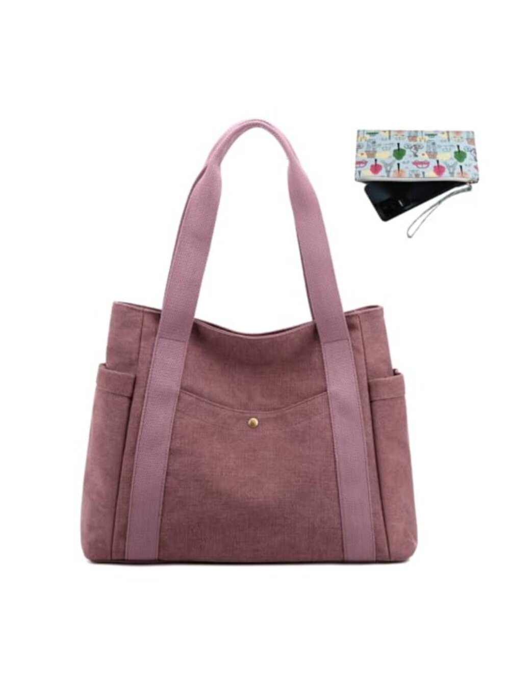 Canvas Tote Shoulder Bag Casual Retro Satchel Handbag Purse